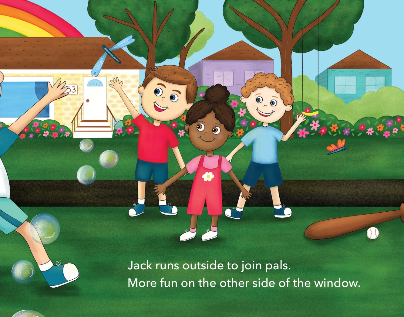 Jack runs outside to join his pals